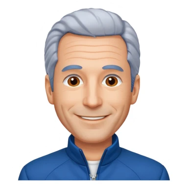 Jeffery Epstein with blue jacket sticker