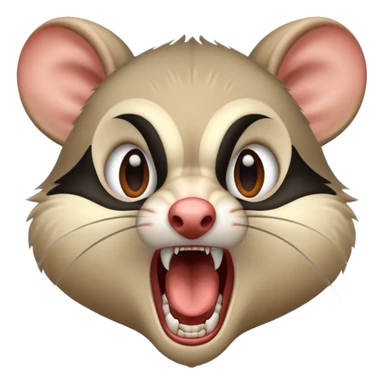 Opossum yelling  sticker