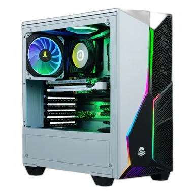 gaming pc with rgb and rtx 4090 sticker