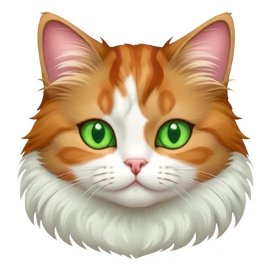 Tricolor cat with green eyes  sticker