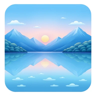 Romantic pastel blue aesthetic scenery sticker