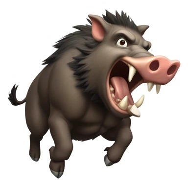 boar charging sticker
