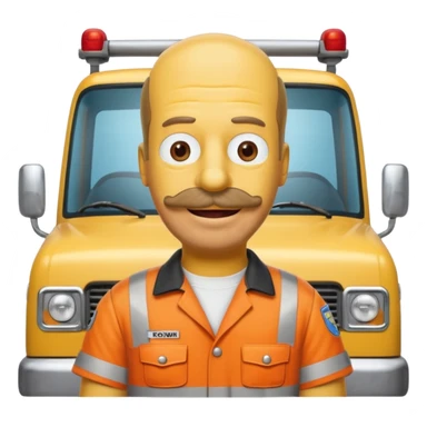 Tow Truck Homer Simpson sticker