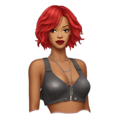Rihanna qui fait du cheval sticker