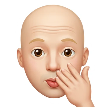 Bald guy sending kisses sticker