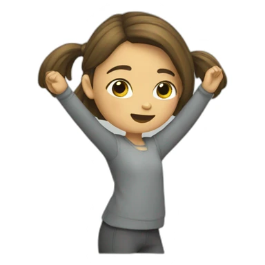 une fille qui fait un dab sticker