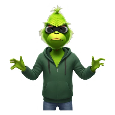 Grinch in vr headset Full-Body sticker