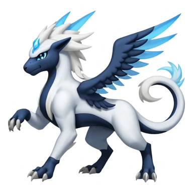 Absol-Luxray-Reshiram-Kyurem-fusion, full body sticker