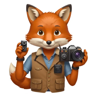 photographer fox sticker