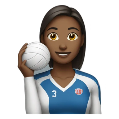 Woman serving in volleyball sticker