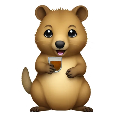 Quokka drinking Alcohol  sticker