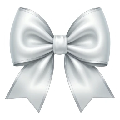 white satin bow emoji sticker