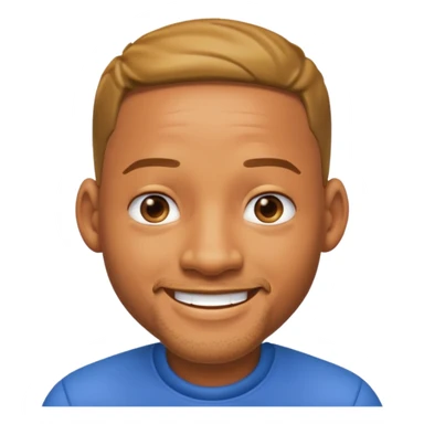 will smith with no beard 2d emoji sticker