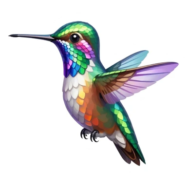intricate hummingbird sticker