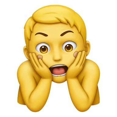 a emoji head choking itself
with its hands sticker