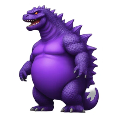Godzilla obesity purple sticker