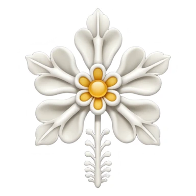 A gothic bone flower sticker