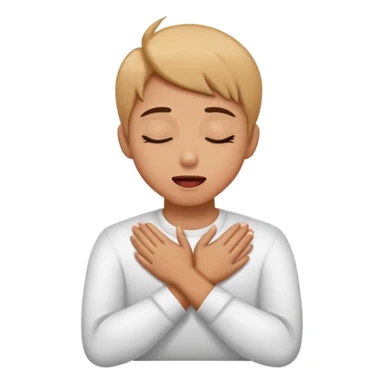 Guy with neck crossed hands eyes closed tongue out sticker