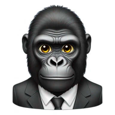 Gorilla with Volodymyr Zelenskyy sticker