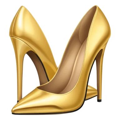 Gold party heels sticker