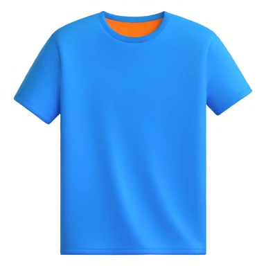 blue tee shirt, front view sticker