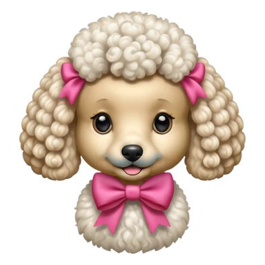 Poodle de laço sticker