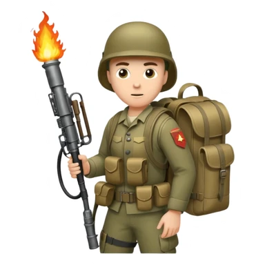 flame thrower world war 2 sticker