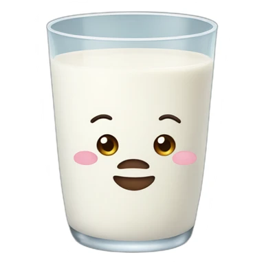 milk in a glass cup sticker