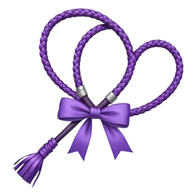 Purple BDSM whip with bow on it sticker