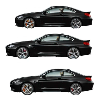  black BMW M6 2024 that crashed sticker