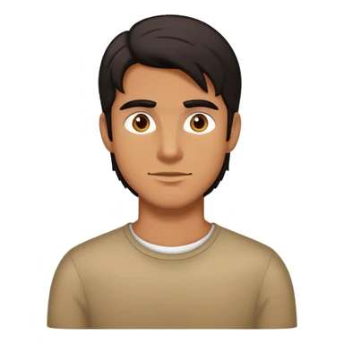 long dark haired tan skin special ed guy sticker