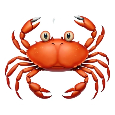 Sad crab holding a cigarette sticker