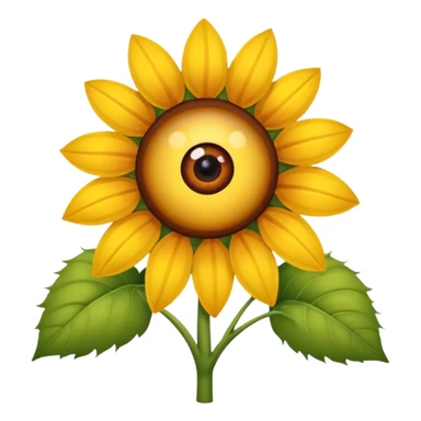 Un girasol y un ojo sticker