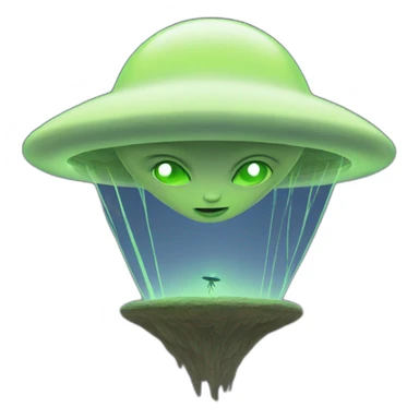 alien abduction sticker