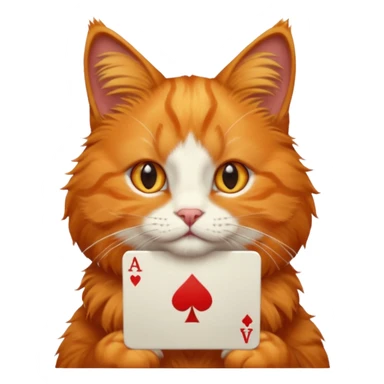 orange cat gambling sticker
