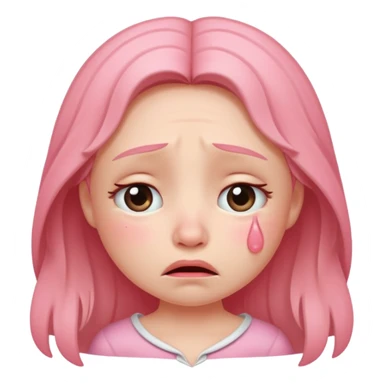 A cute fairytale character crying sticker