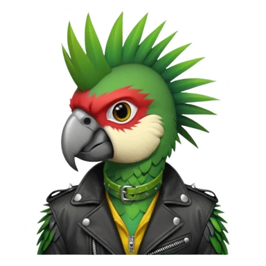 vocalist animal punk parrot sticker