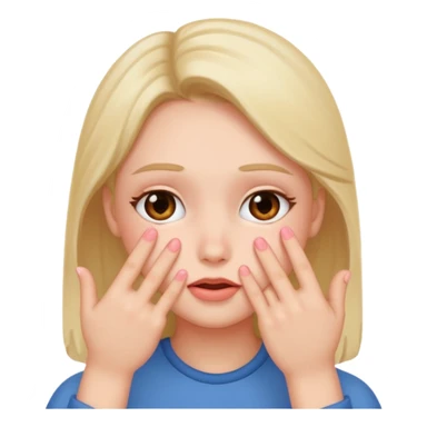 blushing with fingers sticker