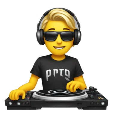 edm dj raving turntables hype sticker