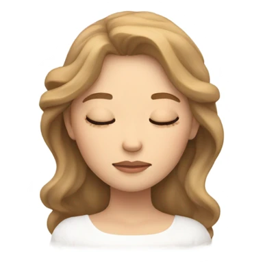 Sleeping, light brown haired, beauty sticker