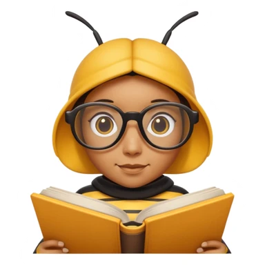 bees with books with opticals sticker