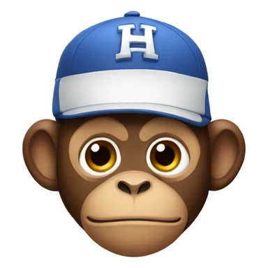 monkey wearing a football hat sticker