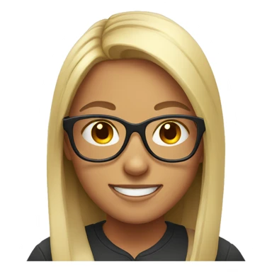 smiling girl with glasses indoors sticker