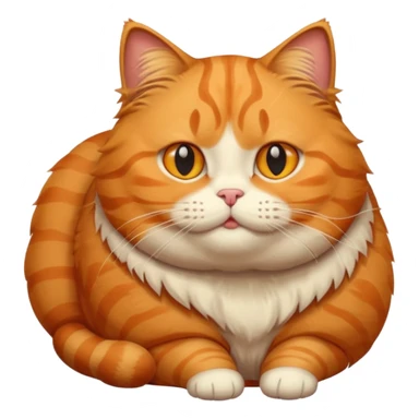 Gato gordo naranja sticker