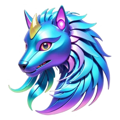  Epic legendary rare glowing mechanical Shiny sparkly transparent bioluminescent luminescent vibrant bright pastel dark exotic iridescent colorful gradients futuristic modern metallic glossy glittery fantasy-cyber-Fakémon-Vernid-creature sticker