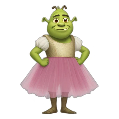 shreck avec un tutu sticker