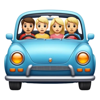 Driving 4 people sticker