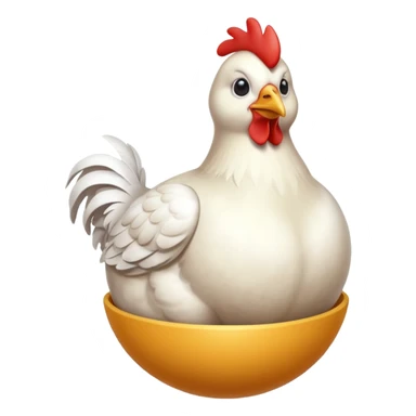 chicken stood on top of ball sticker