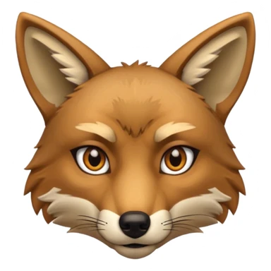 Coyote face sticker