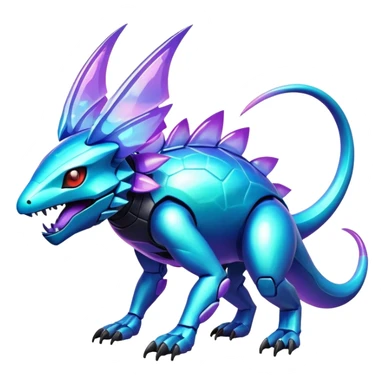  exotic tropical cyber-Protogen-Fakémon-Pokémon-Vernid-creature sticker